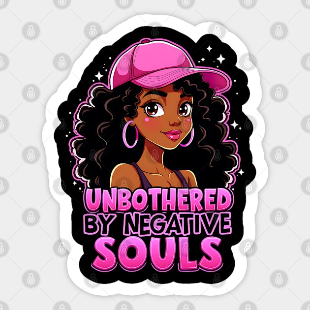 Unbothered by Negative Souls Sticker by UrbanLifeApparel